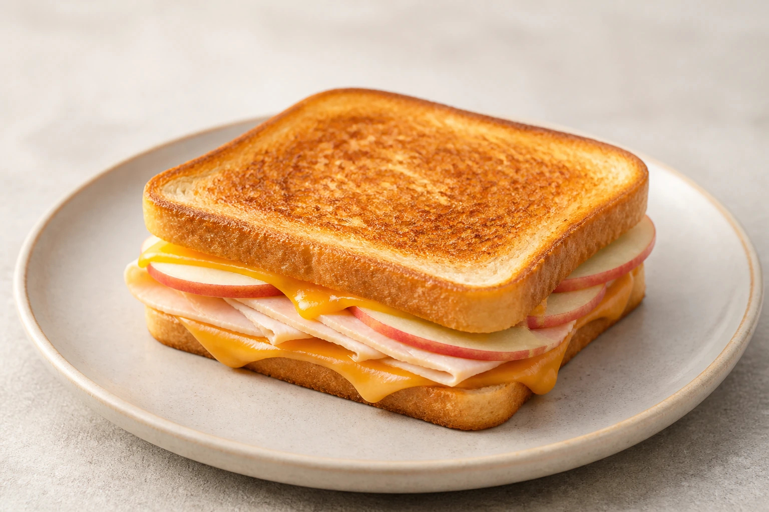 Apfel-Cheddar-Sandwich