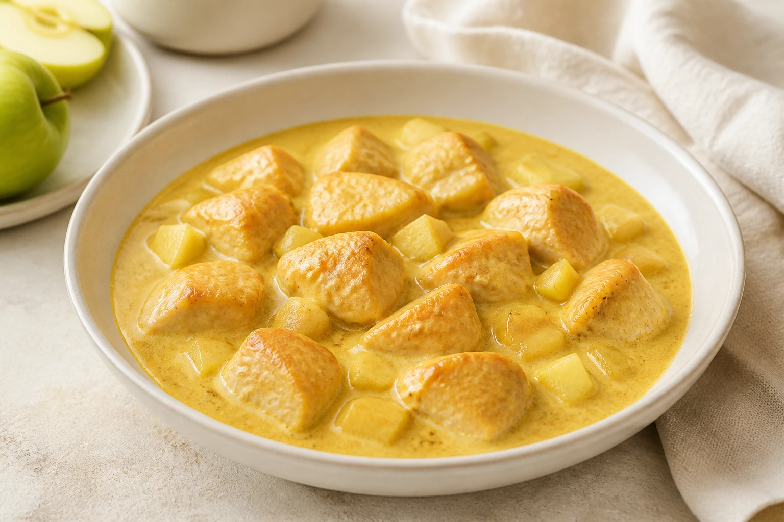 Curry vom Huhn mit Apfel