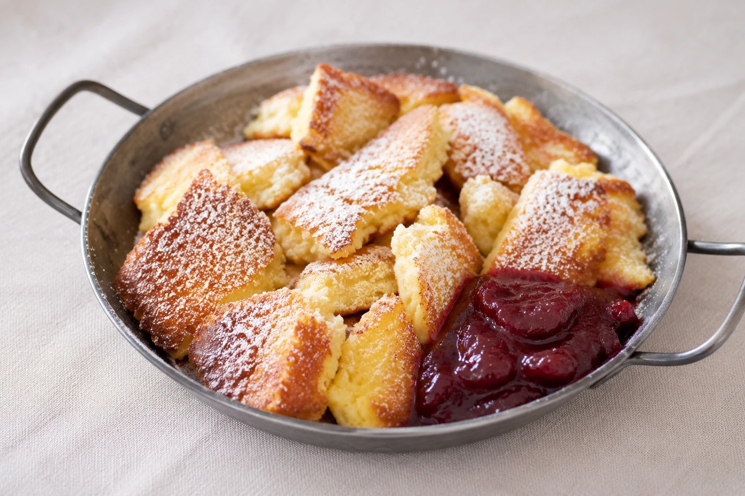 Kaiserschmarrn mit Rumrosinen und Apfelmus