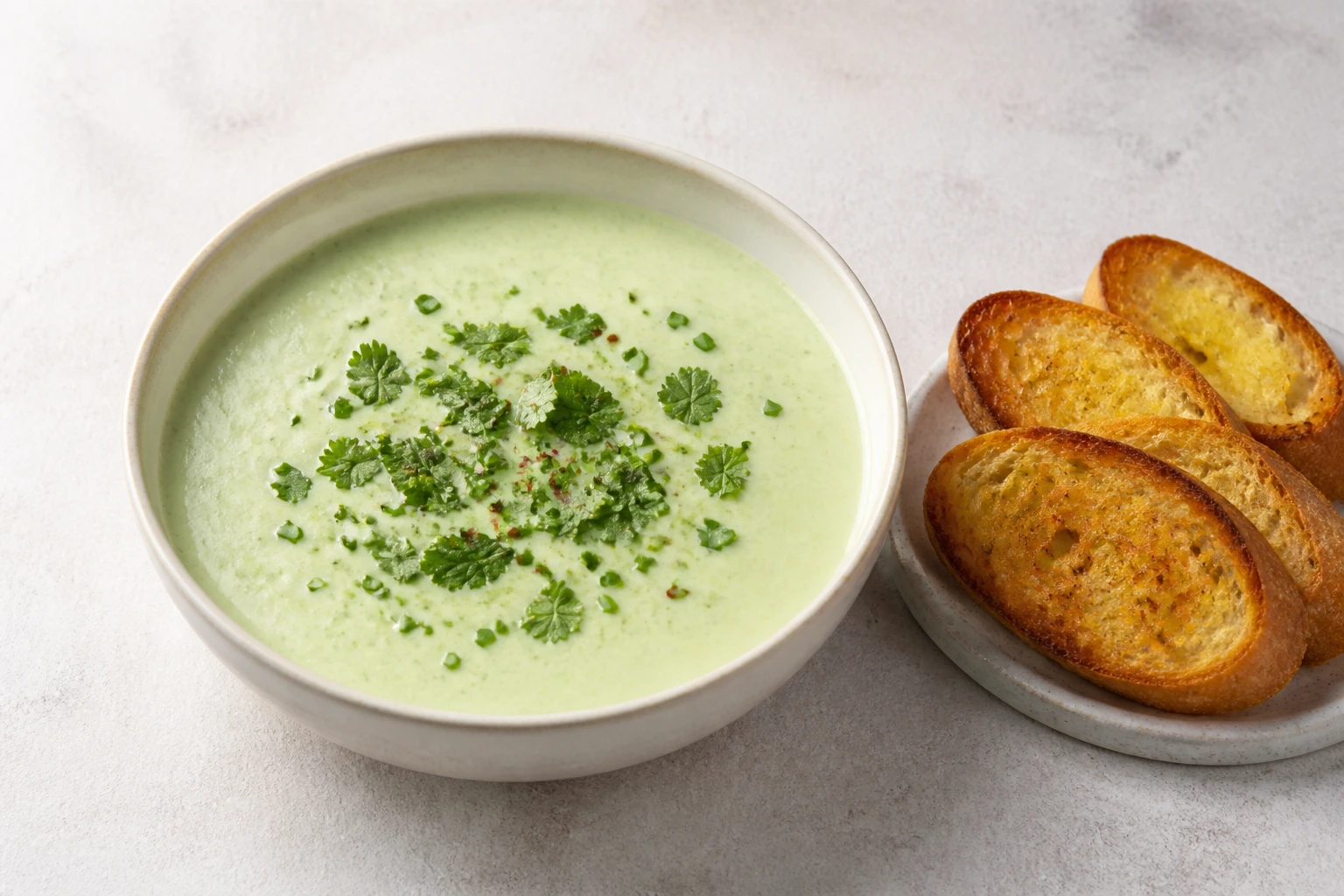 Kalte Gurkensuppe mit Kräutern