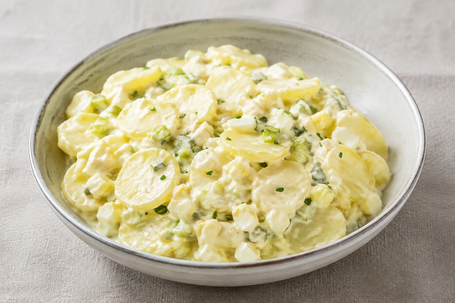 Norddeutscher Kartoffelsalat mit Mayonnaise