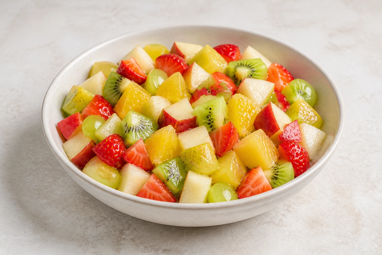 Obstsalat mit Kristinas Ingwervinaigrette