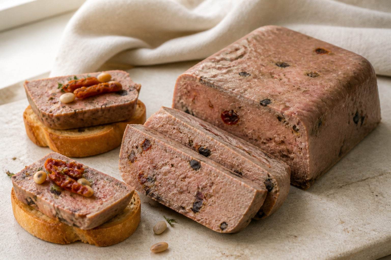 Rustikale Geflügelleberterrine