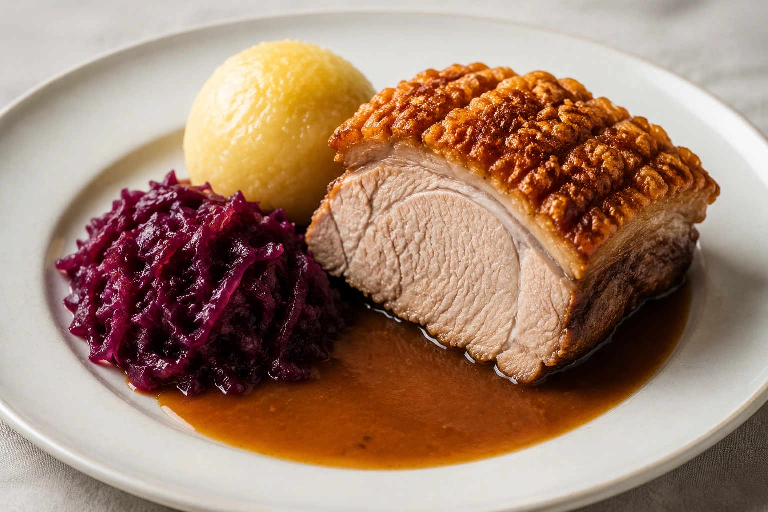 Schweinebraten mit Kruste