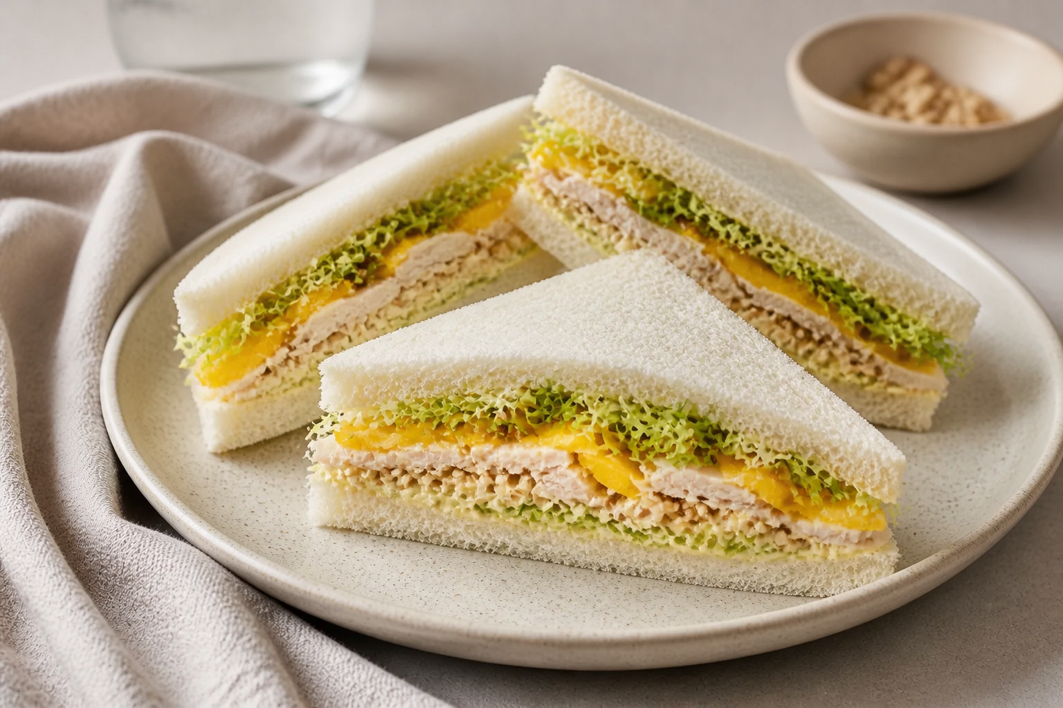 Tramezzini mit Mango und Hähnchenbrust