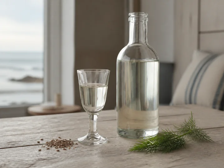 Aquavit mit Kümmel und Dill