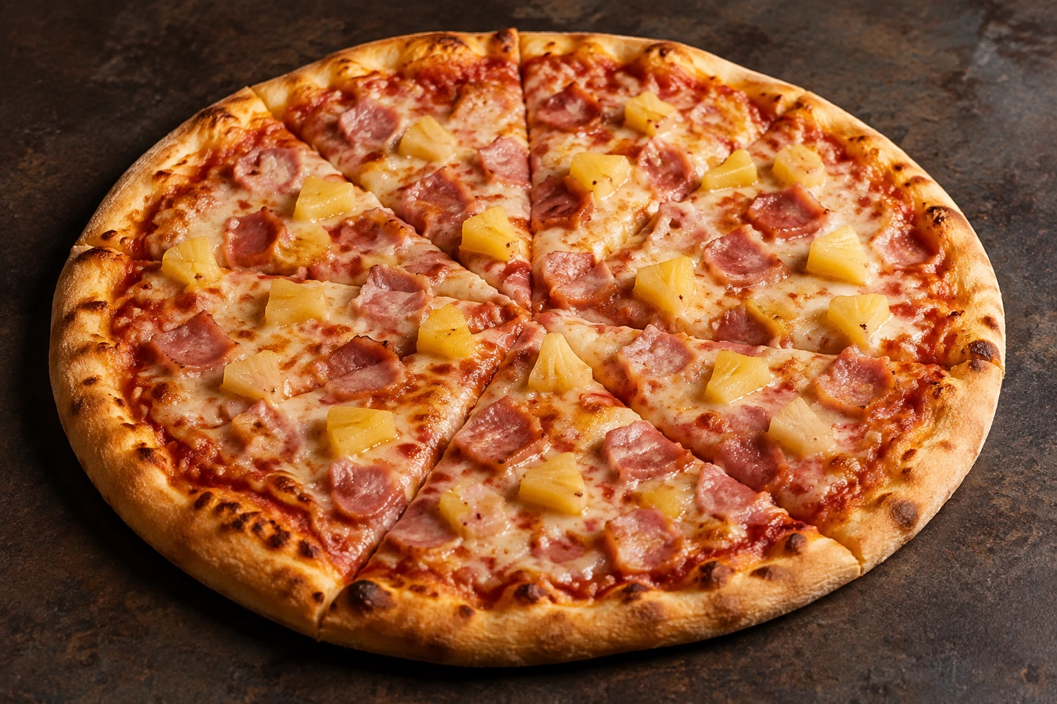 Pizza Hawaii mit frischer Hefe