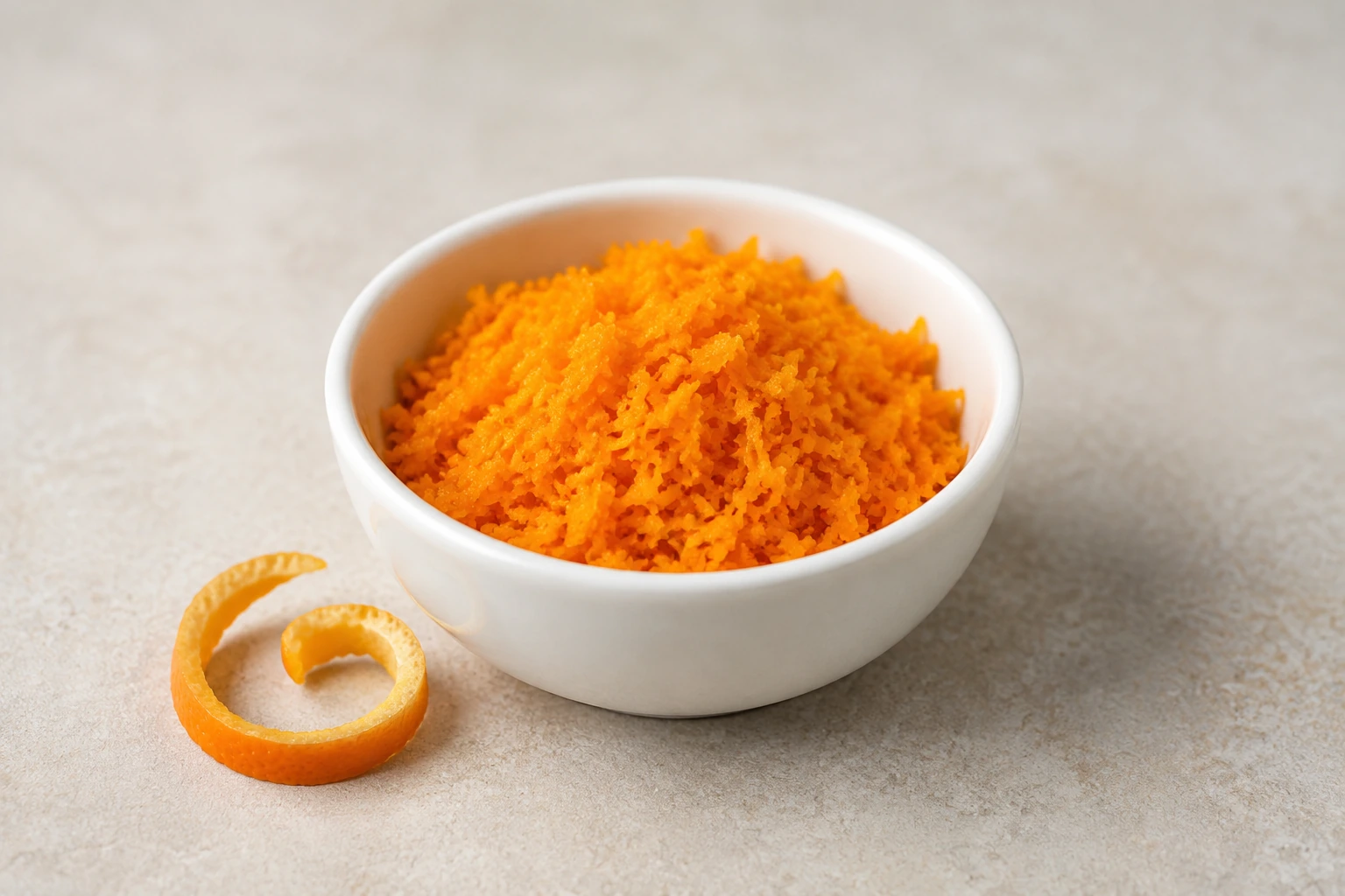 Orangenschale, abgerieben