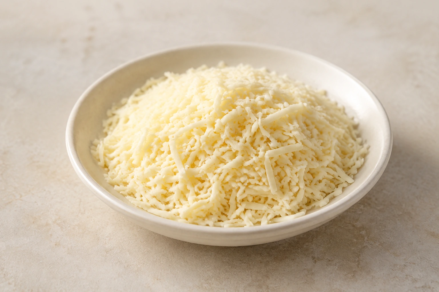 Mozzarella, getrocknet und gerieben