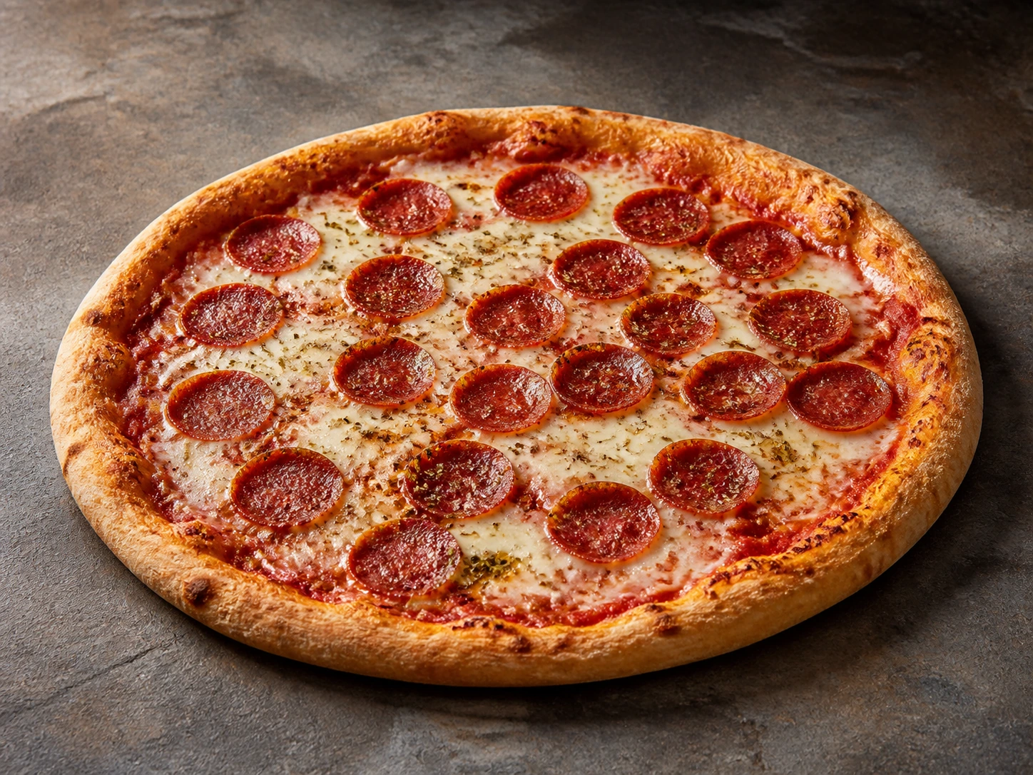 Pizza Salami mit frischer Hefe