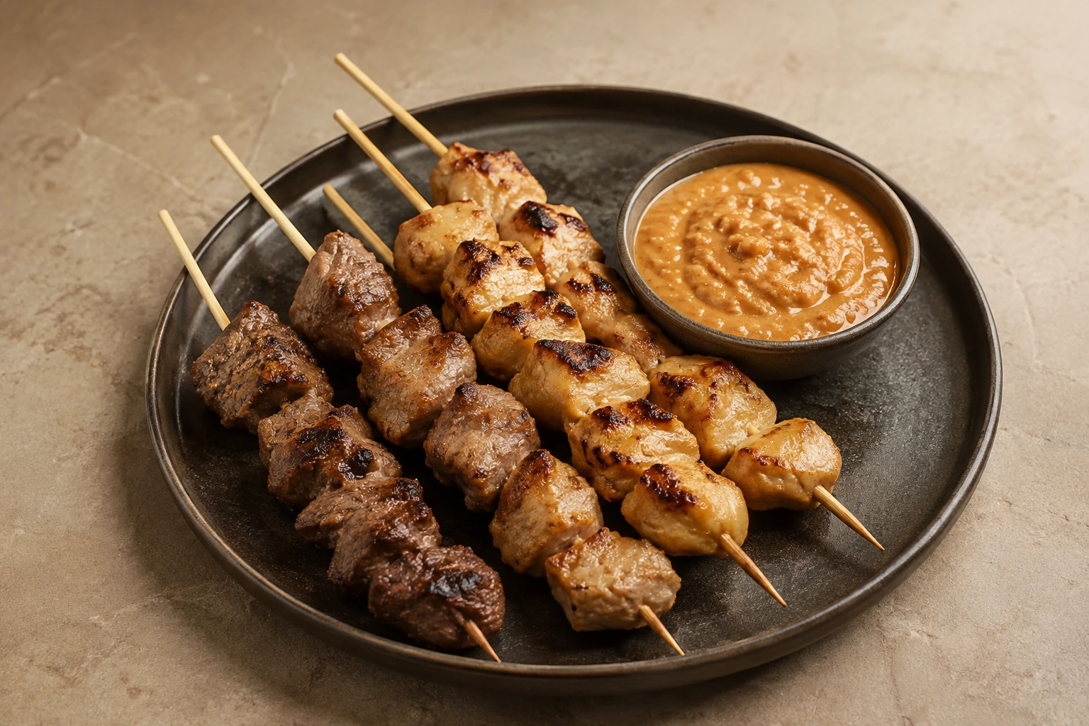 Saté-Spieße mit Erdnußsauce