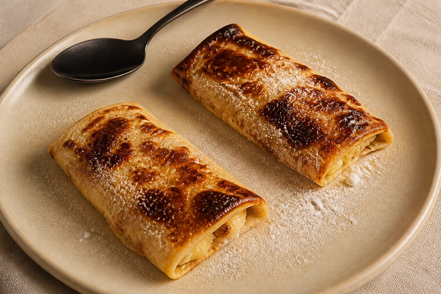 Überbackene Crêpes