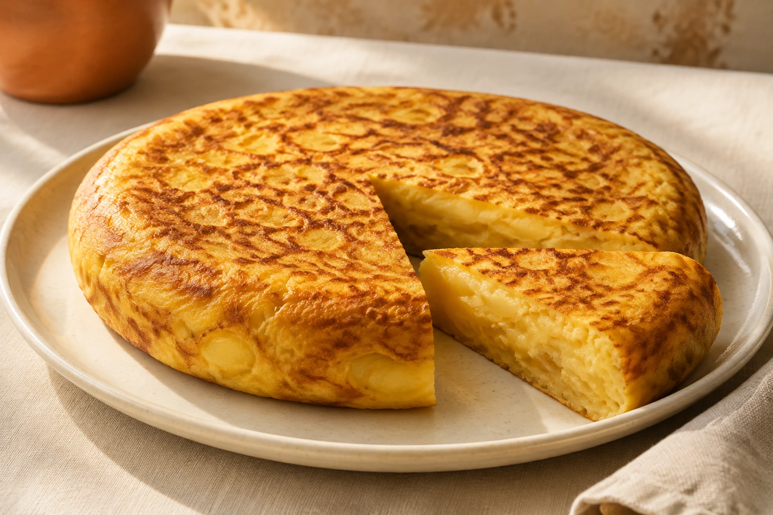 Spanische Tortilla mit Kartoffeln und Zwiebeln