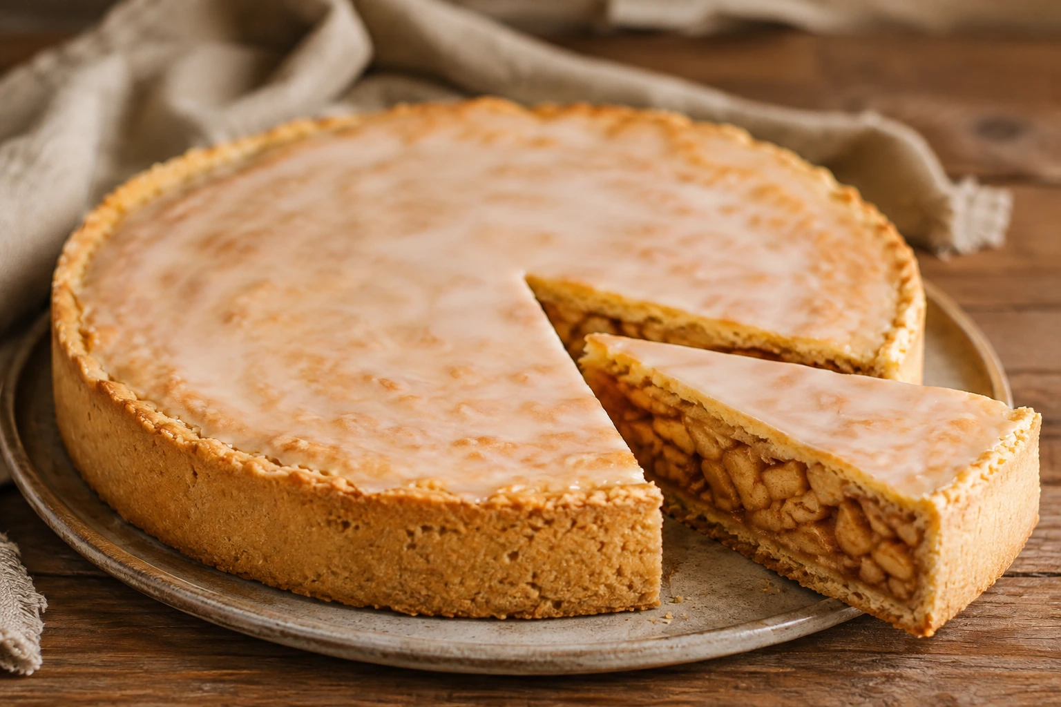 Gedeckter Apfelkuchen