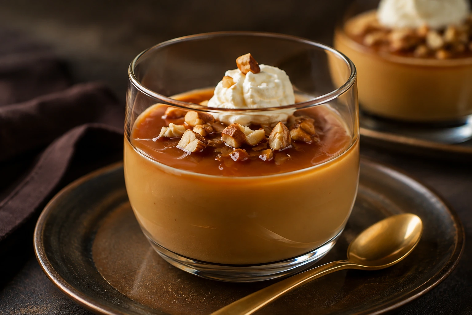 Feiner Karamellpudding mit Stärke
